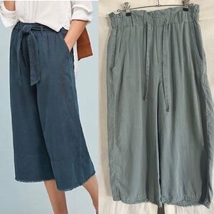 Cloth & Stone Anthropologie Wide Leg Cropped Tencel Culottes Size XS